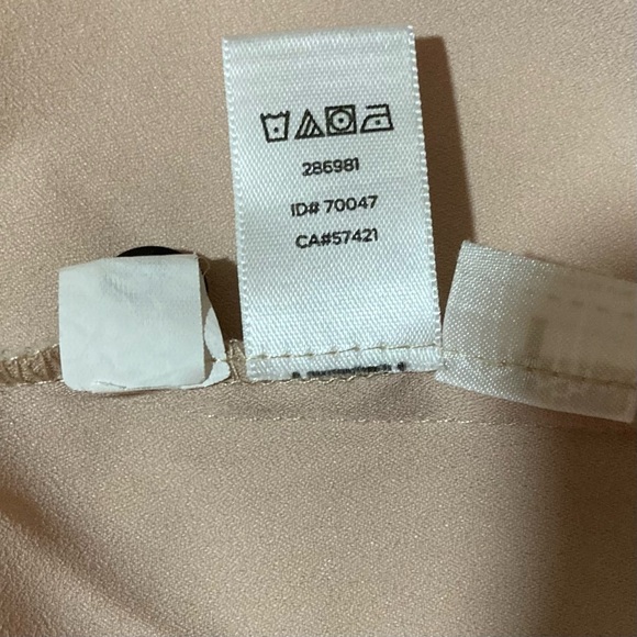 LOFT Blouse Tan with Black Ribbon | Size S | Adorable Bow | Holiday | Office - Picture 5 of 9